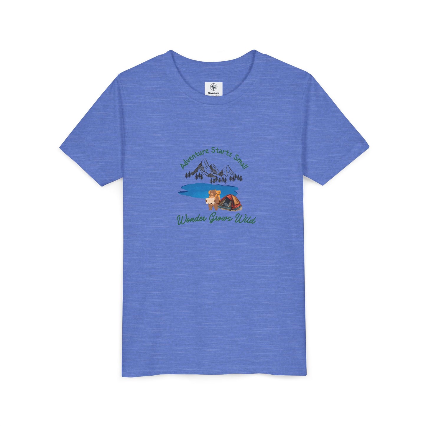 Youth Tee | "Adventure Starts Here" Camping