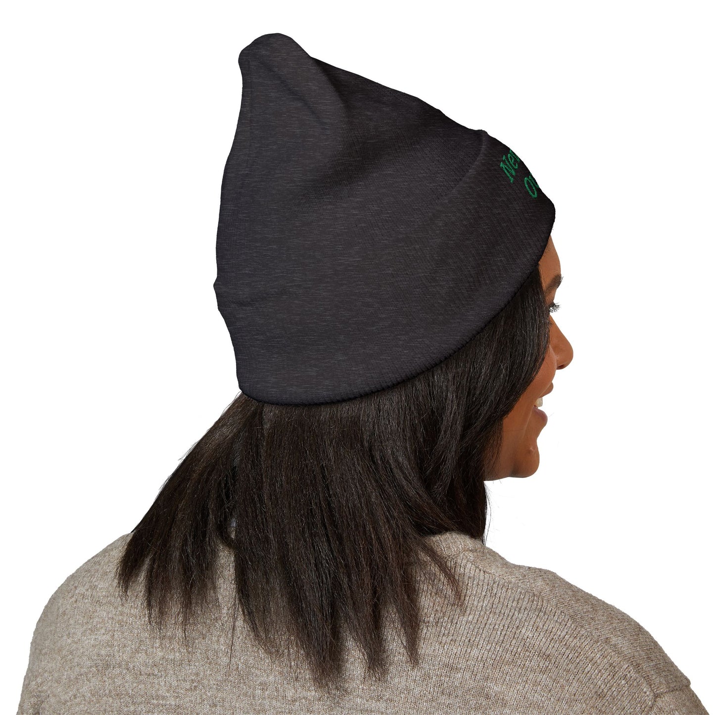 NevarLand Outpost Embroidered Beanie — Branded Cuffed Knit Hat