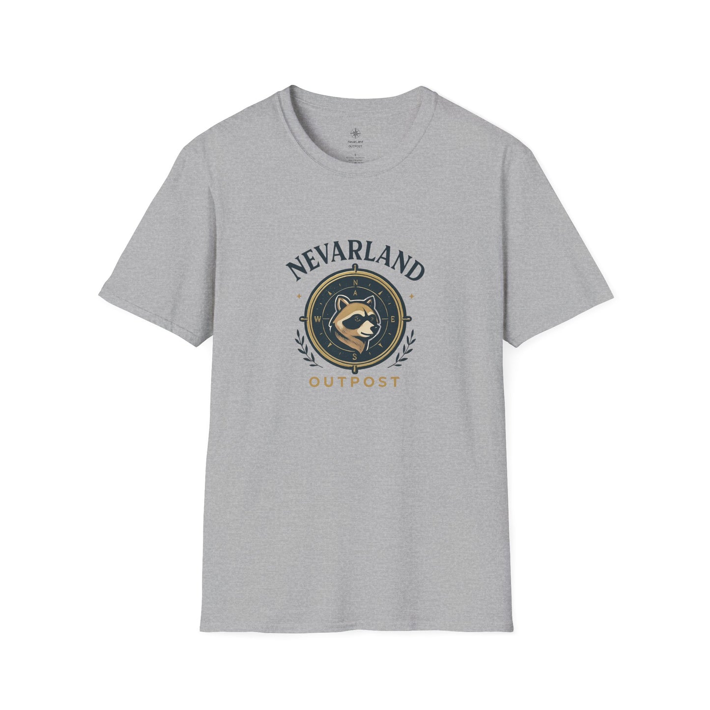 Legend (adult) Tee | "NevarLand Racoon Crest"