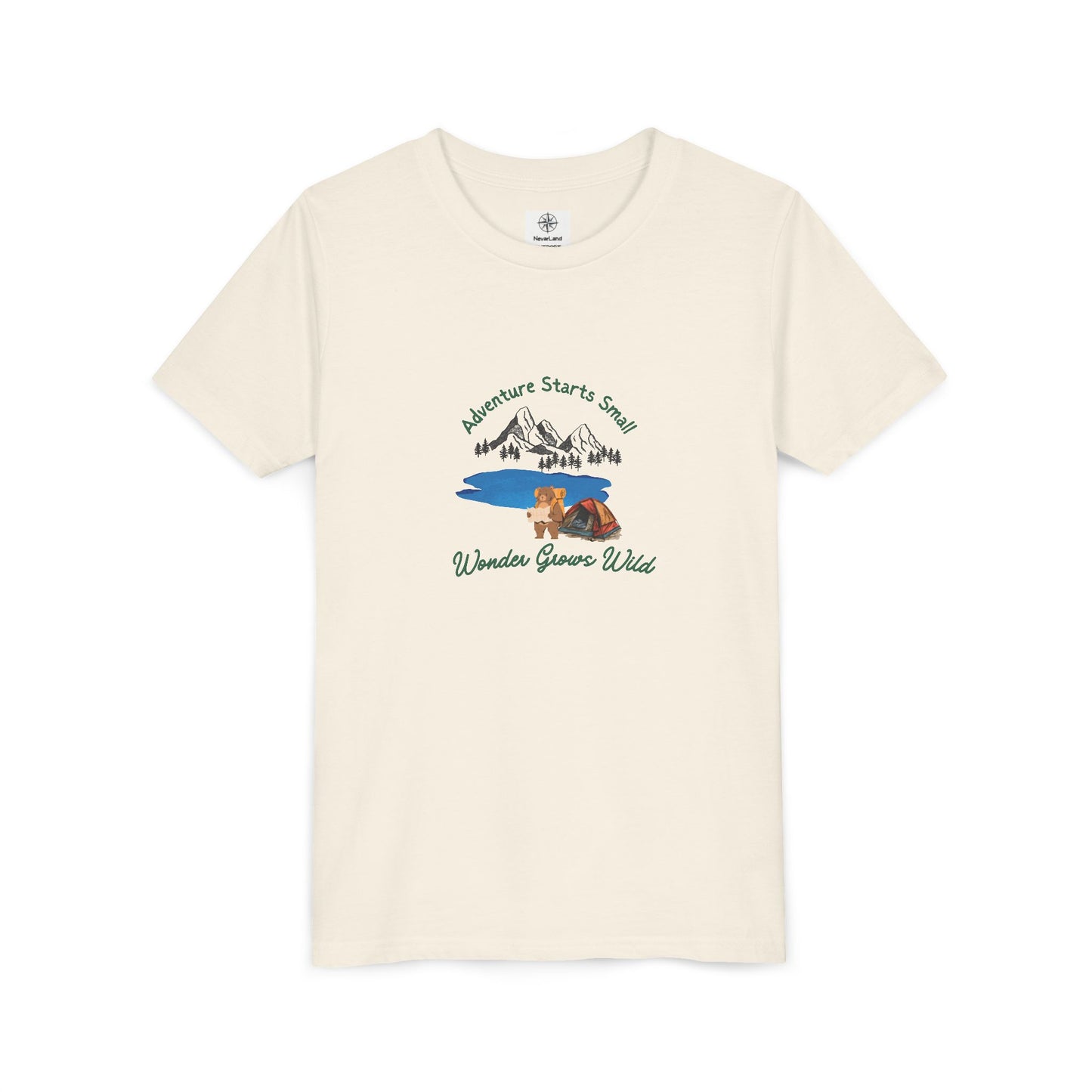 Youth Tee | "Adventure Starts Here" Camping