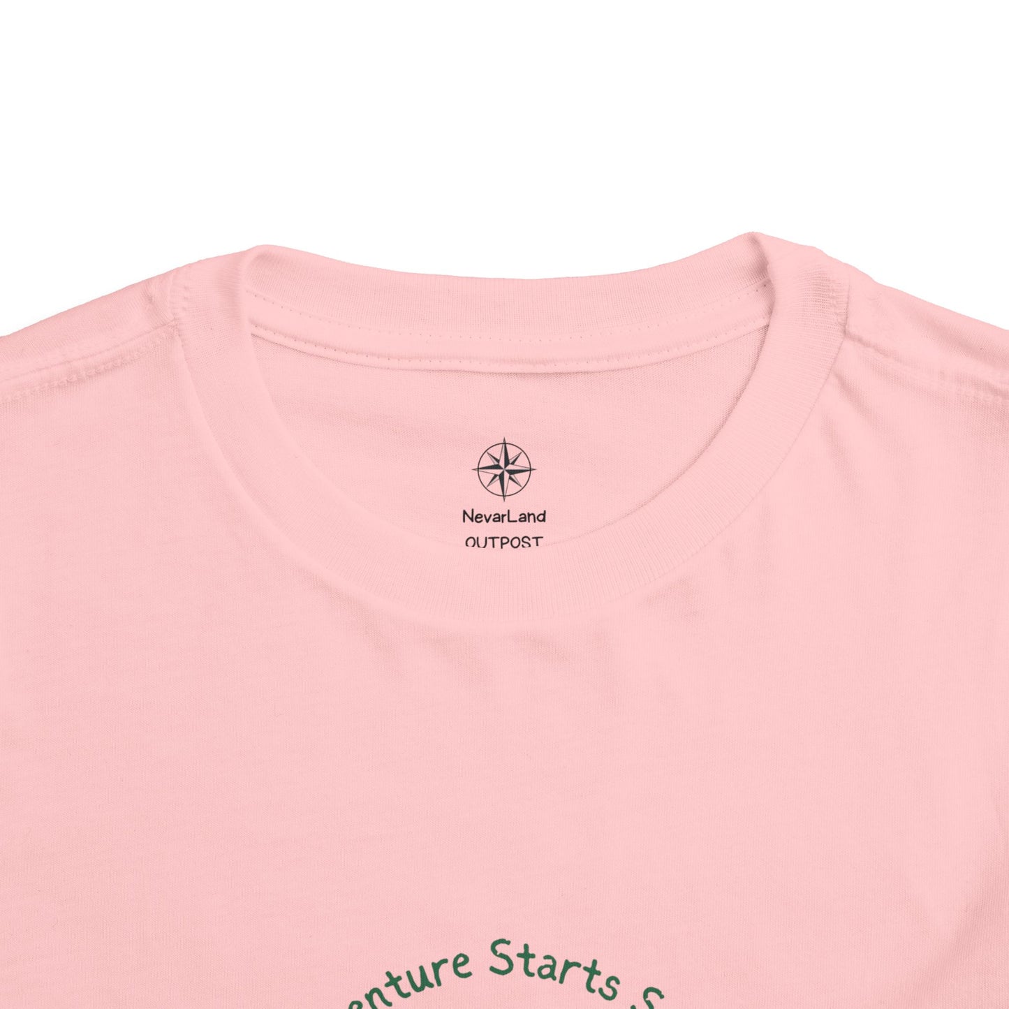 Toddler Tee — "Adventure Starts Small" Woodland Camper Graphic