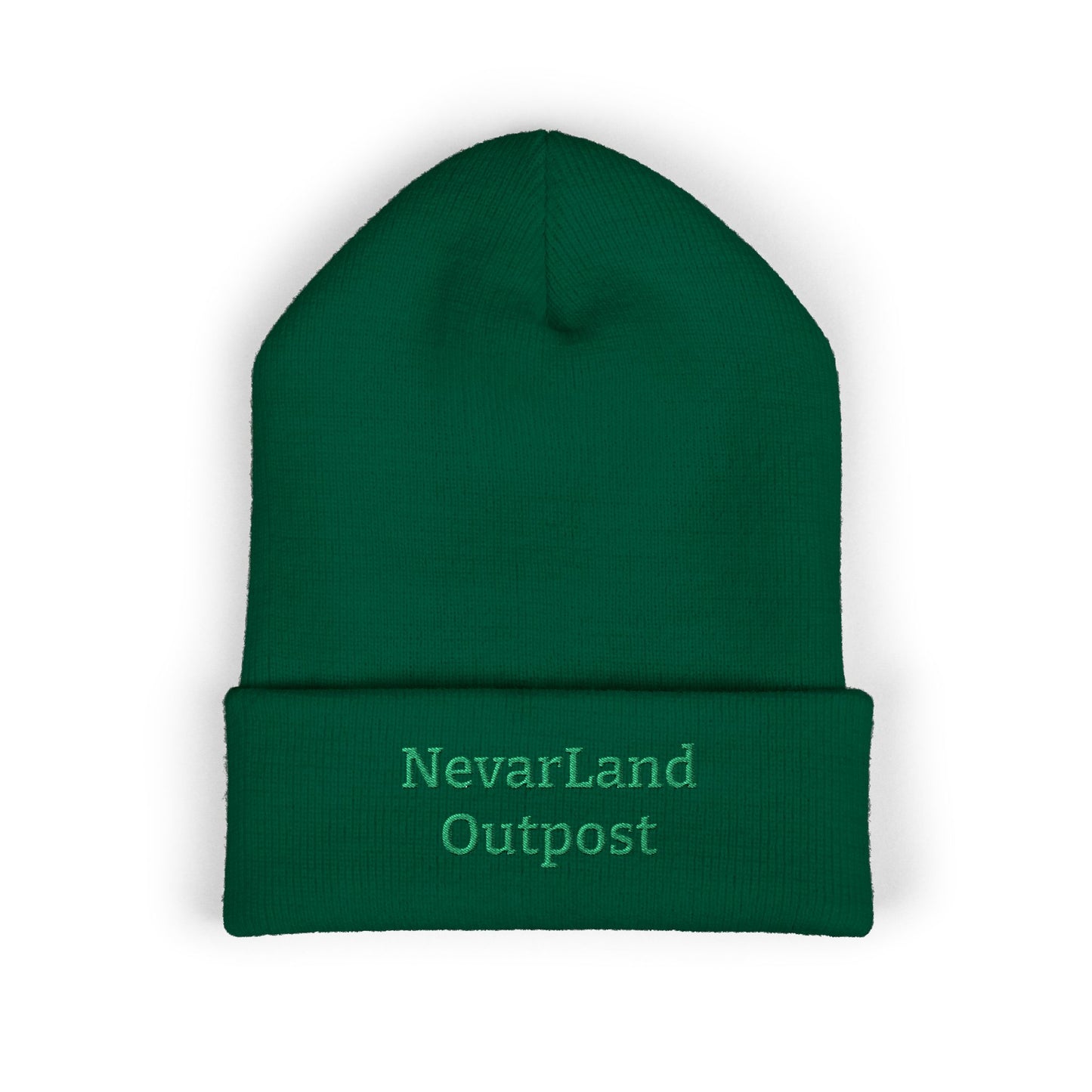 NevarLand Outpost Embroidered Beanie — Branded Cuffed Knit Hat