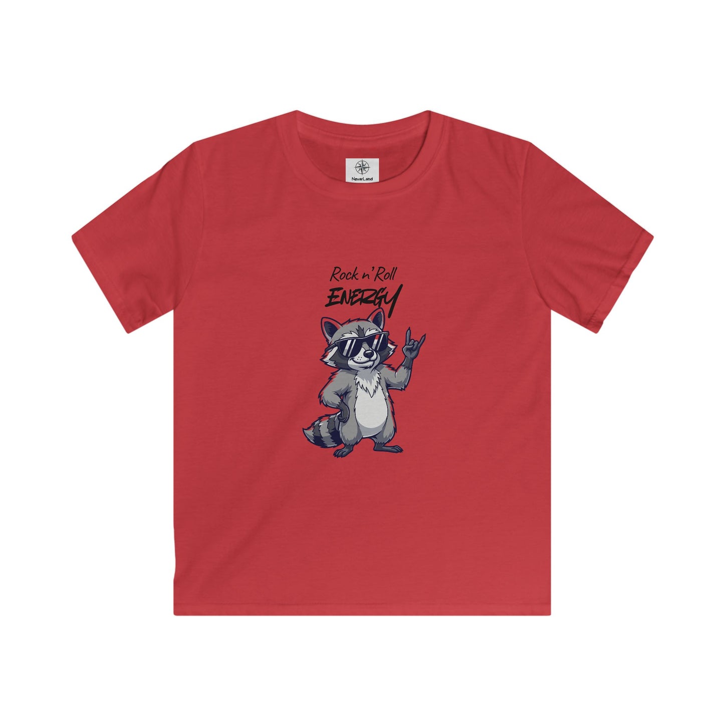 Kids Raccoon "Rock 'n' Roll Energy" Tee - Limited Explorer Drop