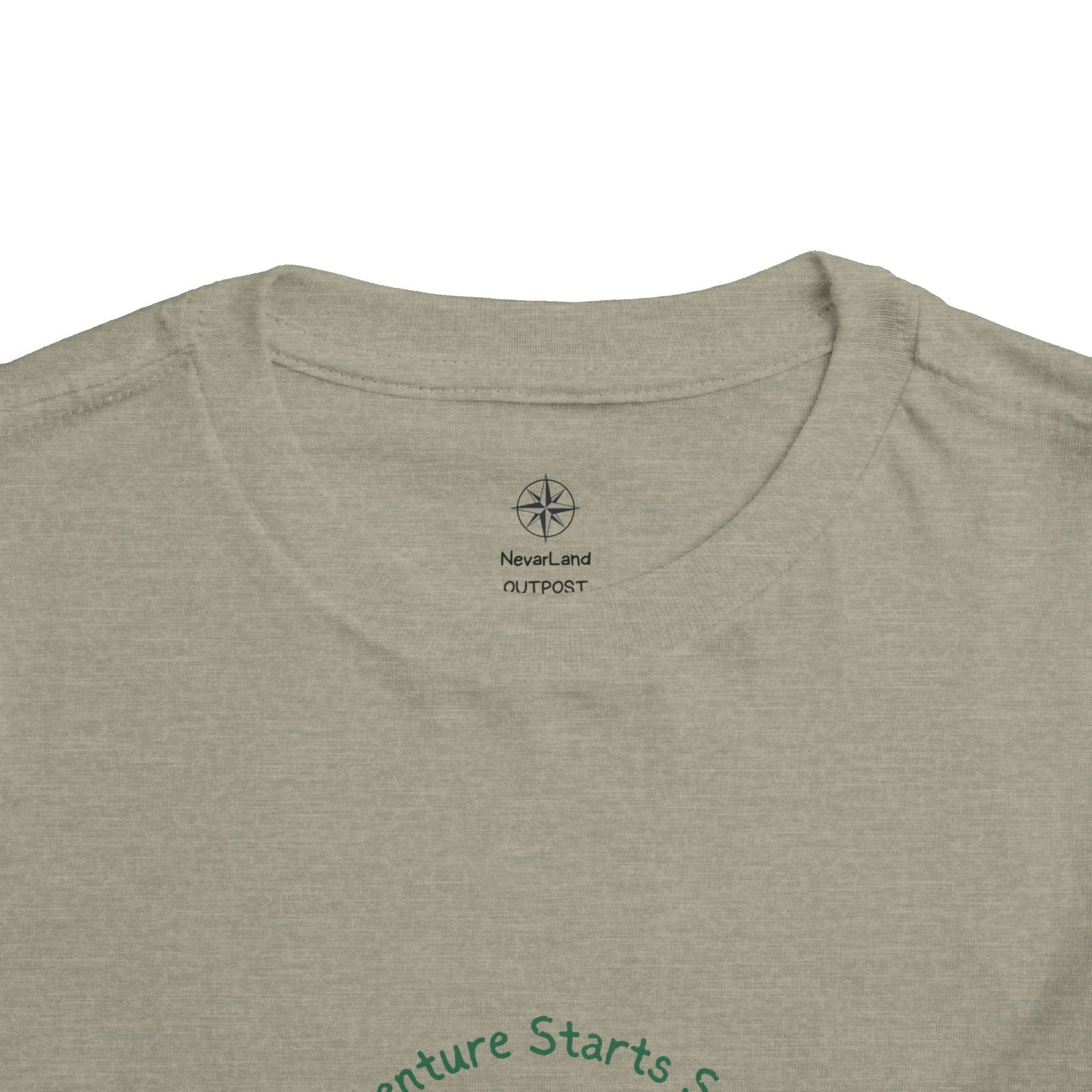 Toddler Tee — "Adventure Starts Small" Woodland Camper Graphic