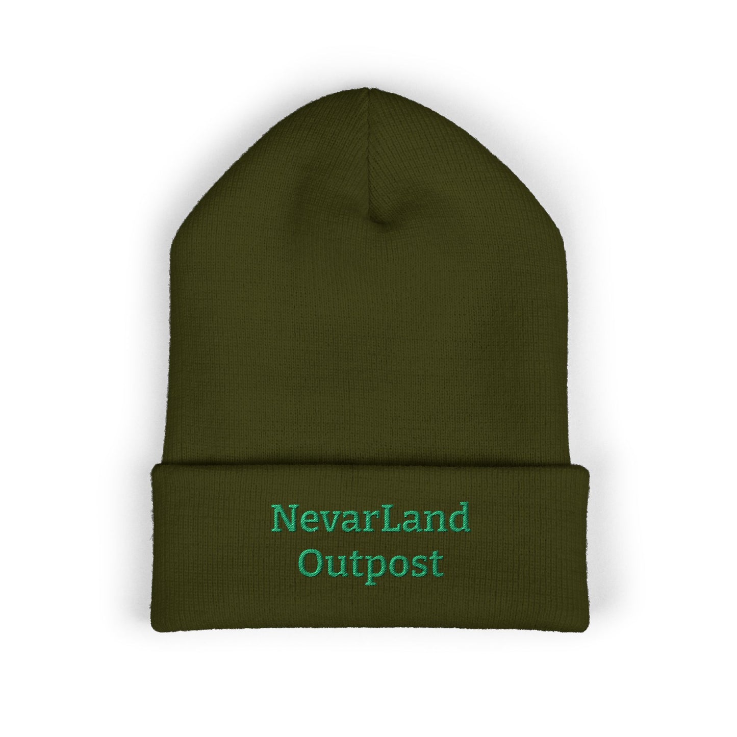 NevarLand Outpost Embroidered Beanie — Branded Cuffed Knit Hat
