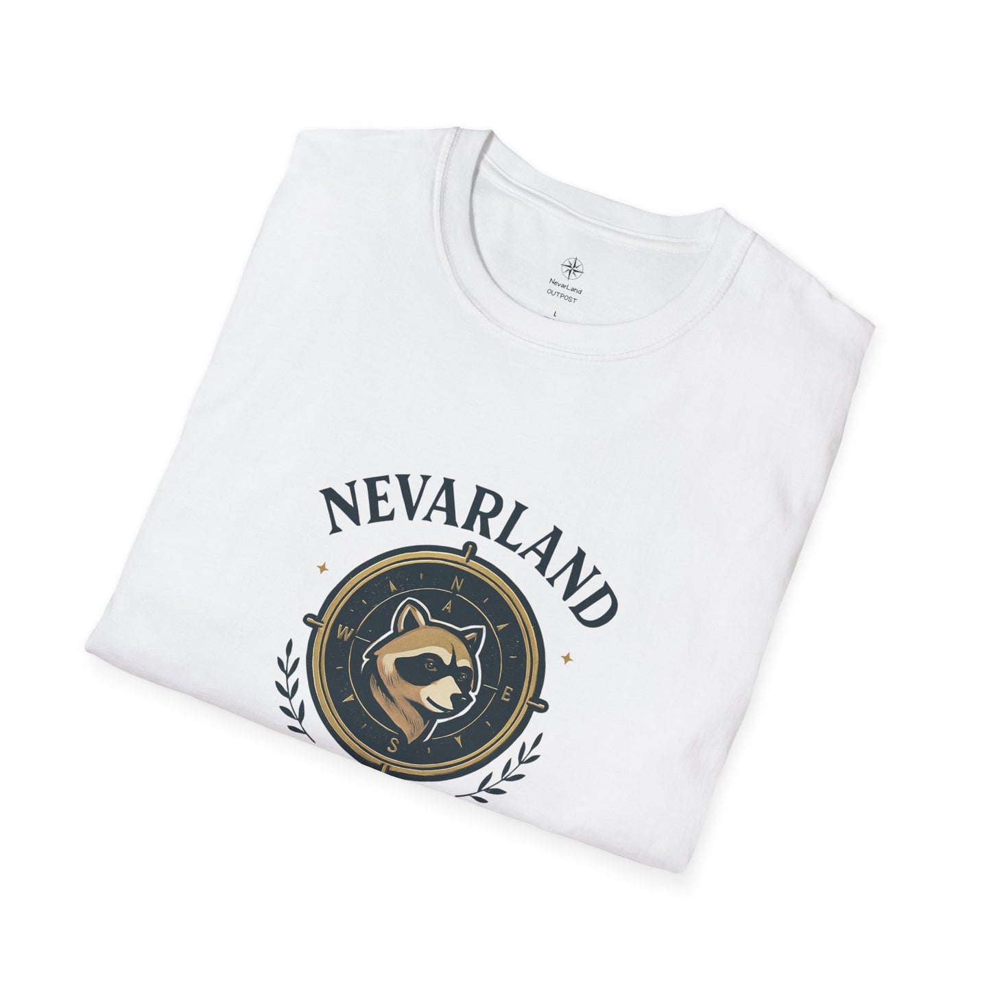 Legend (adult) Tee | "NevarLand Racoon Crest"