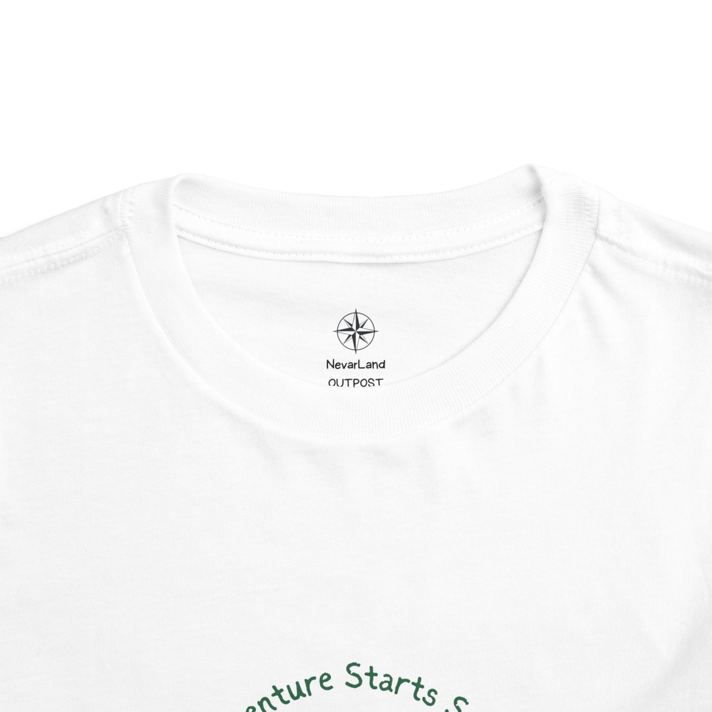 Toddler Tee — "Adventure Starts Small" Woodland Camper Graphic