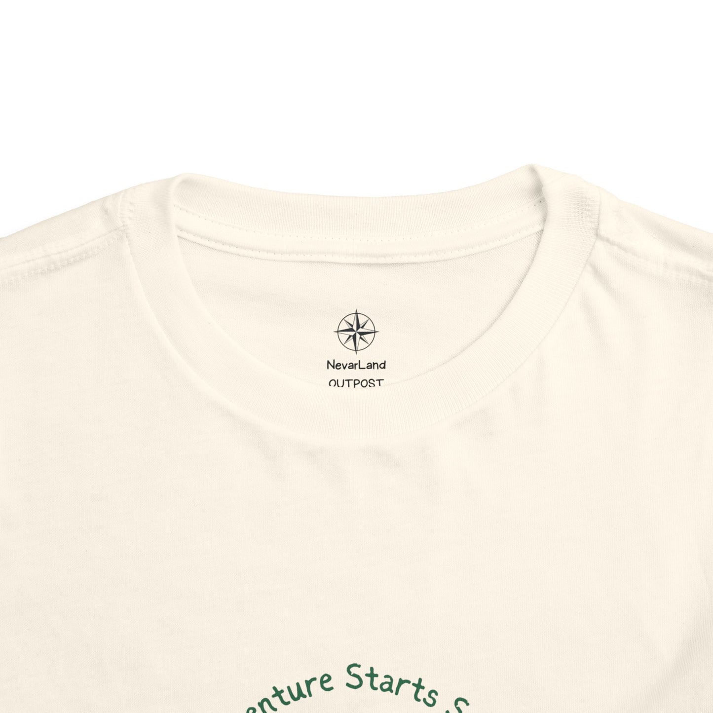 Toddler Tee — "Adventure Starts Small" Woodland Camper Graphic