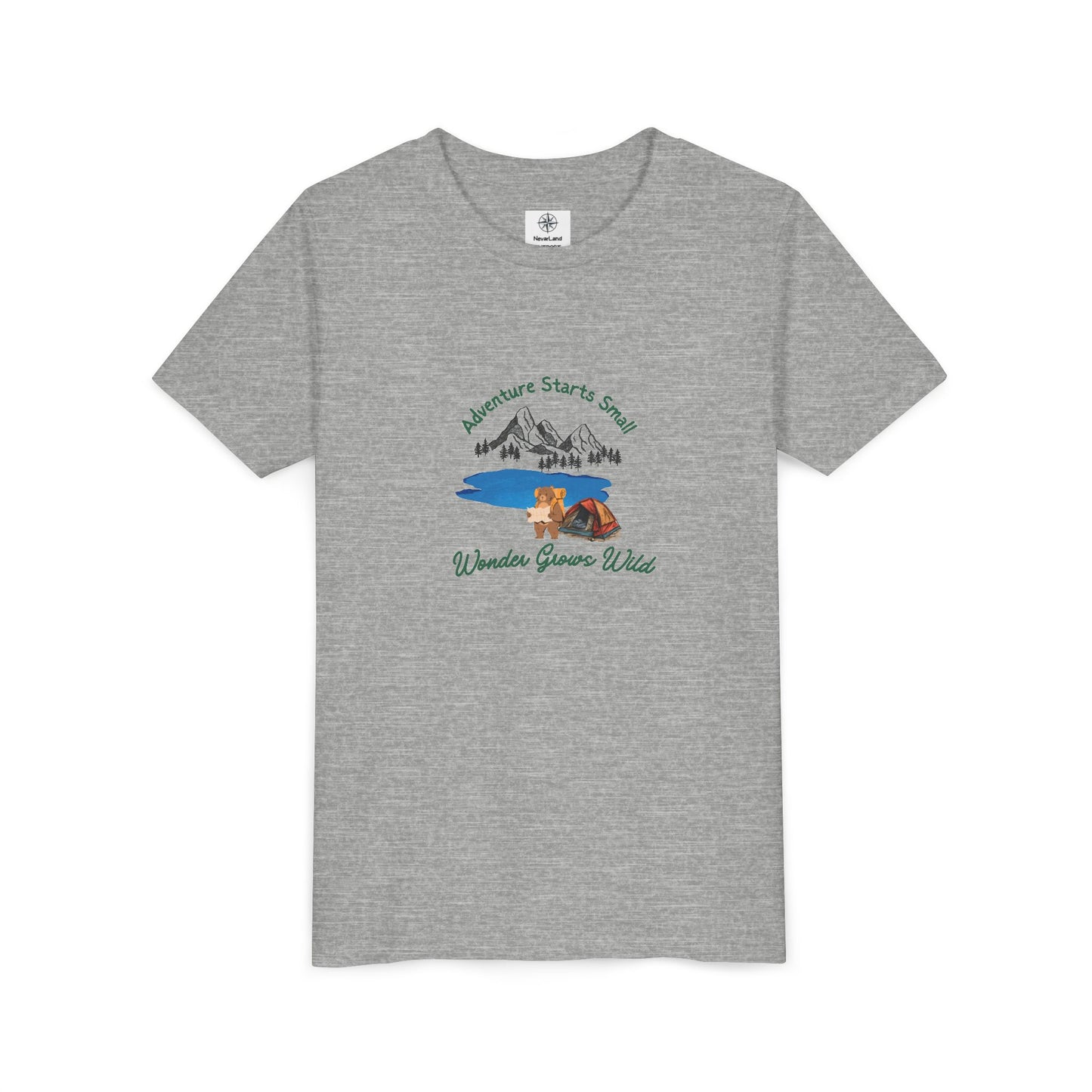 Youth Tee | "Adventure Starts Here" Camping