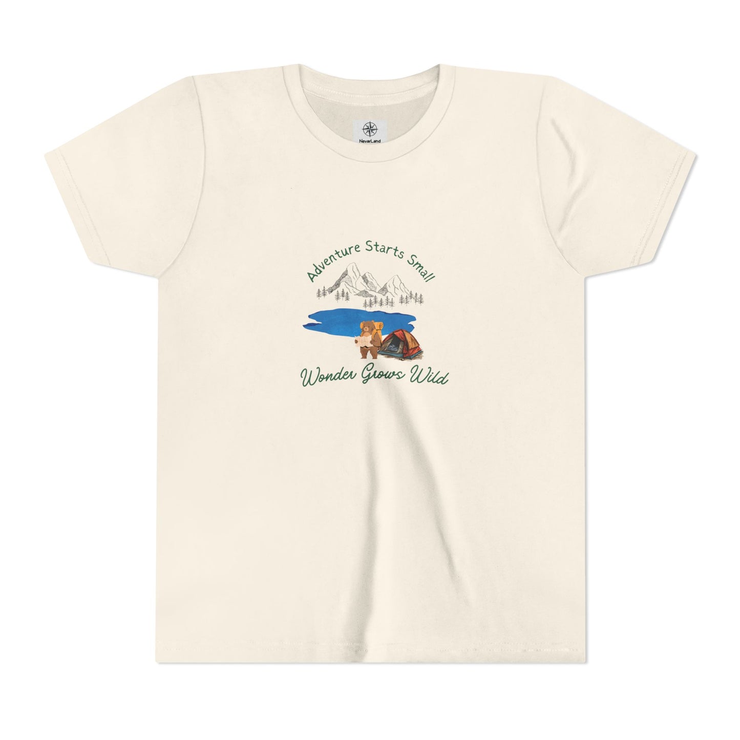 Youth Tee | "Adventure Starts Here" Camping