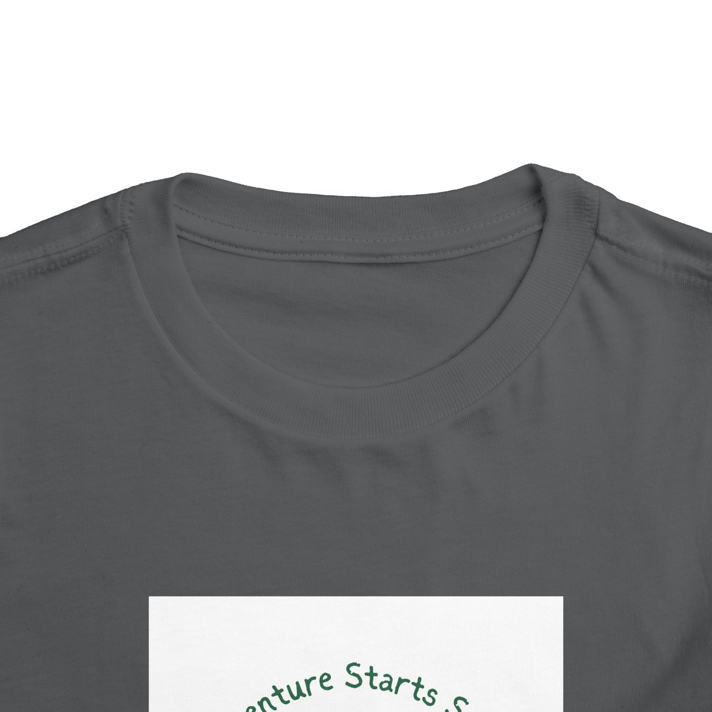 Toddler Tee — "Adventure Starts Small" Woodland Camper Graphic