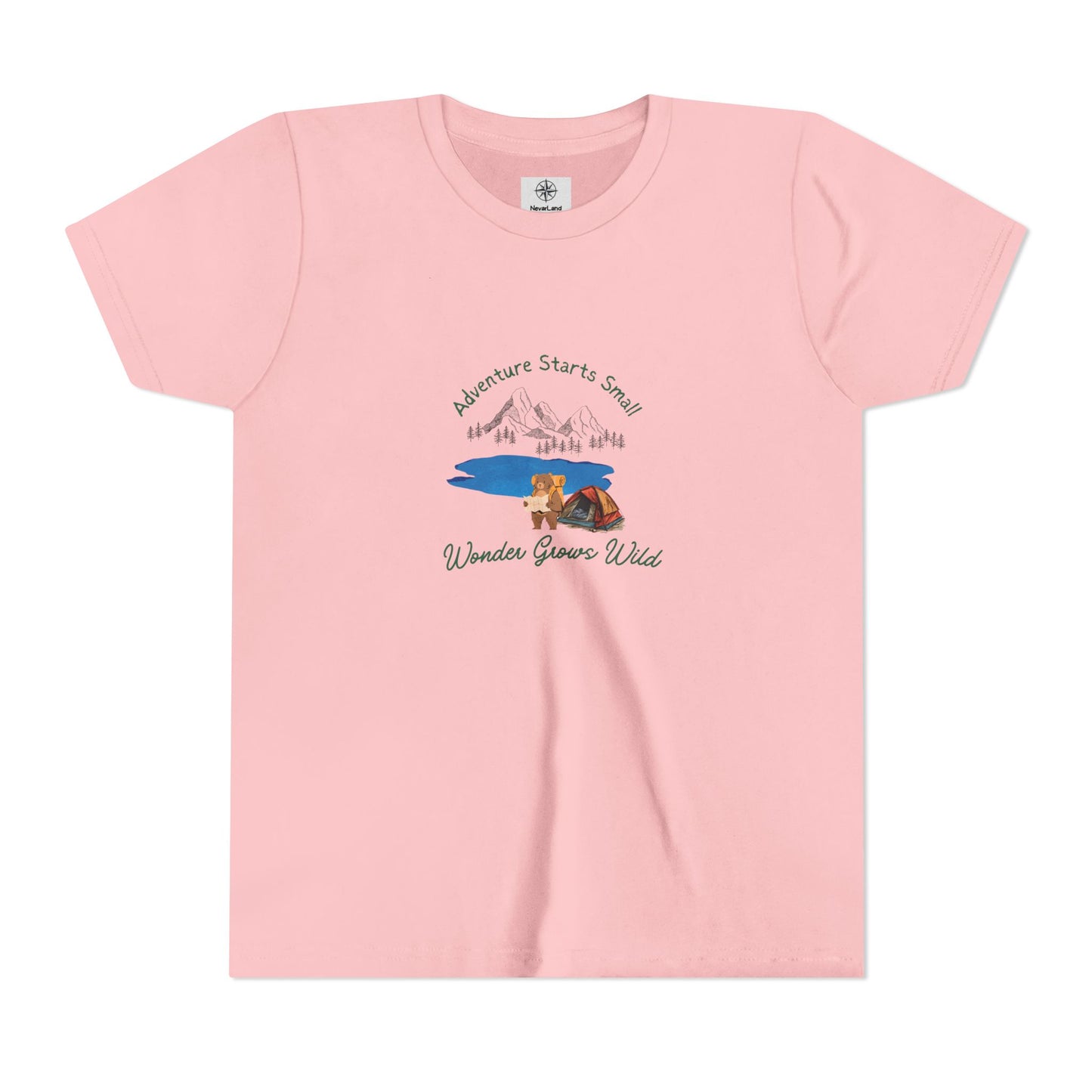 Youth Tee | "Adventure Starts Here" Camping