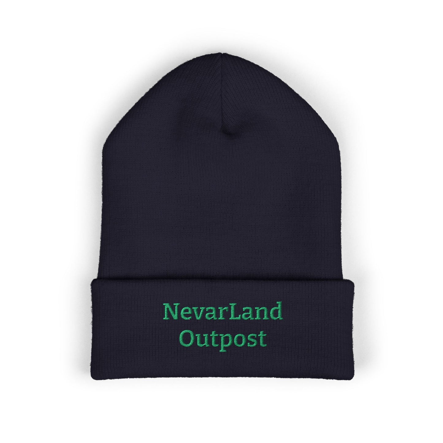 NevarLand Outpost Embroidered Beanie — Branded Cuffed Knit Hat