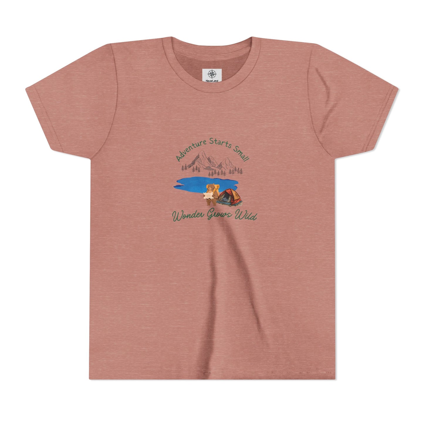 Youth Tee | "Adventure Starts Here" Camping
