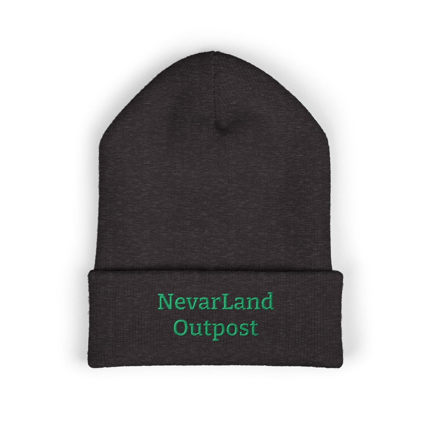 NevarLand Outpost Embroidered Beanie — Branded Cuffed Knit Hat