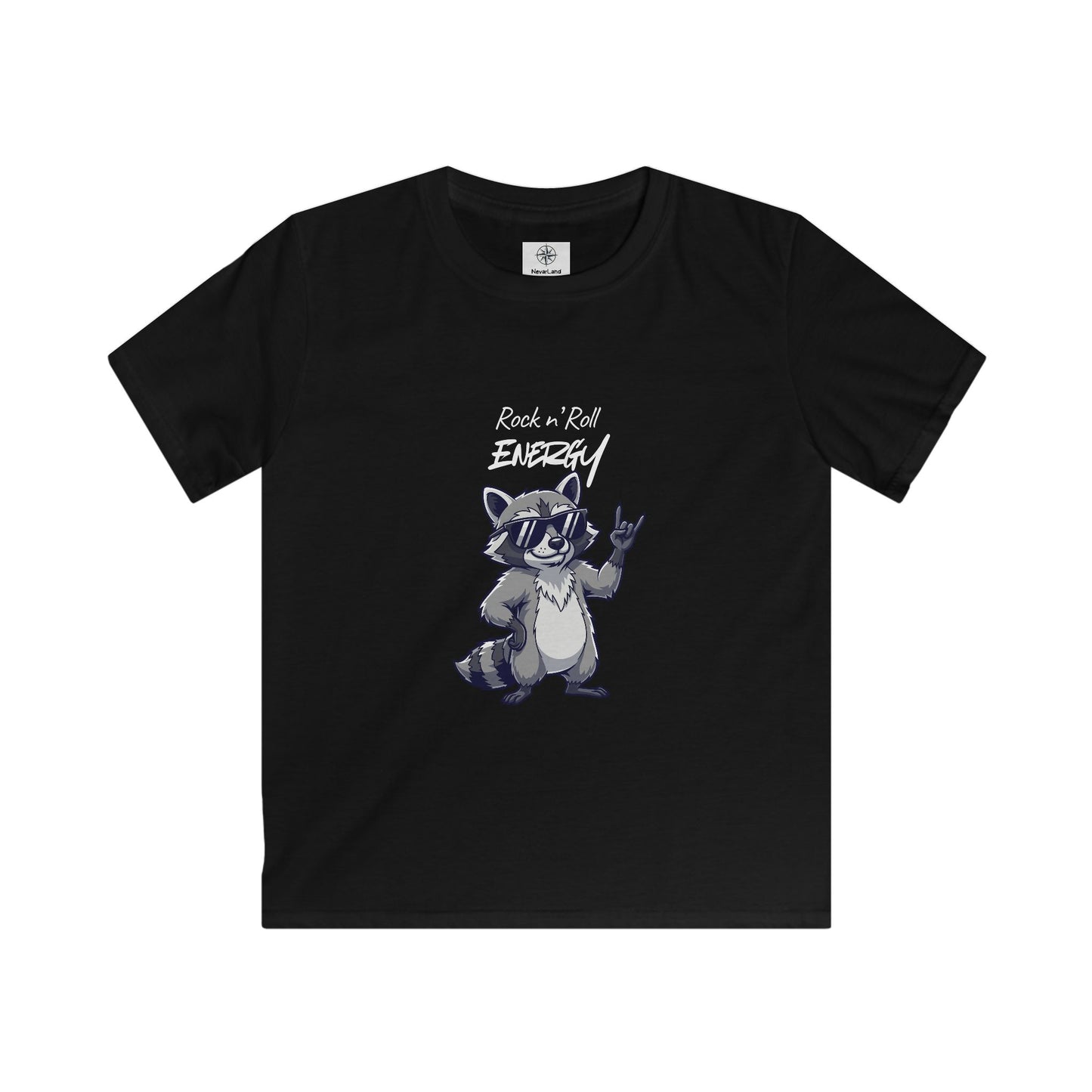 Kids Raccoon "Rock 'n' Roll Energy" Tee - Limited Explorer Drop
