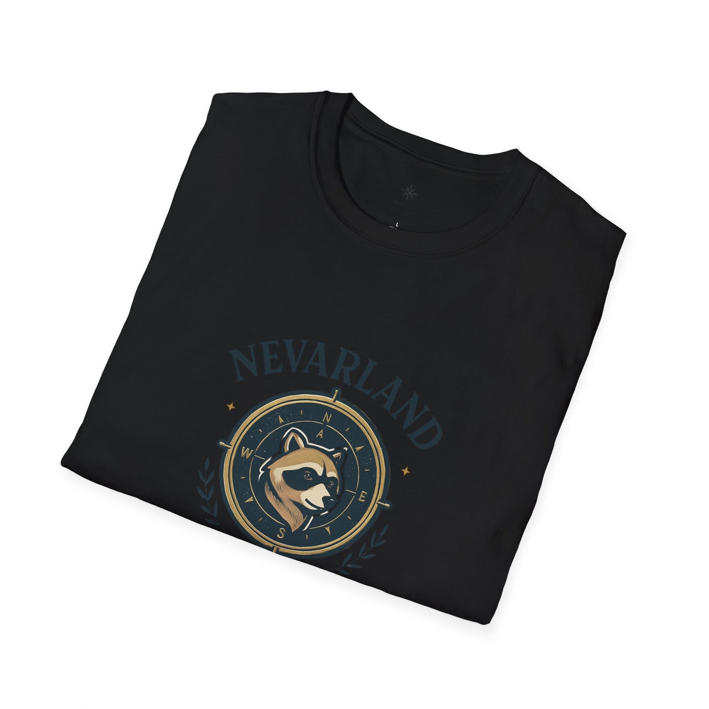 Legend (adult) Tee | "NevarLand Racoon Crest"