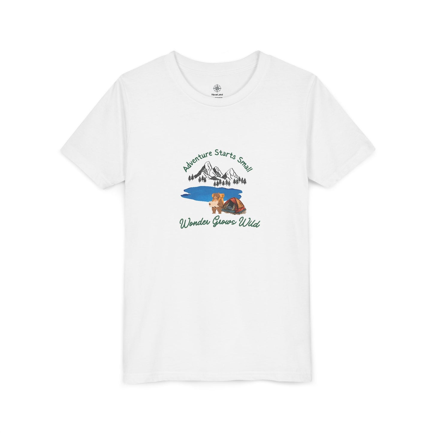 Youth Tee | "Adventure Starts Here" Camping