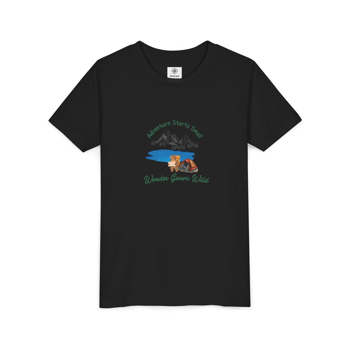 Youth Tee | "Adventure Starts Here" Camping
