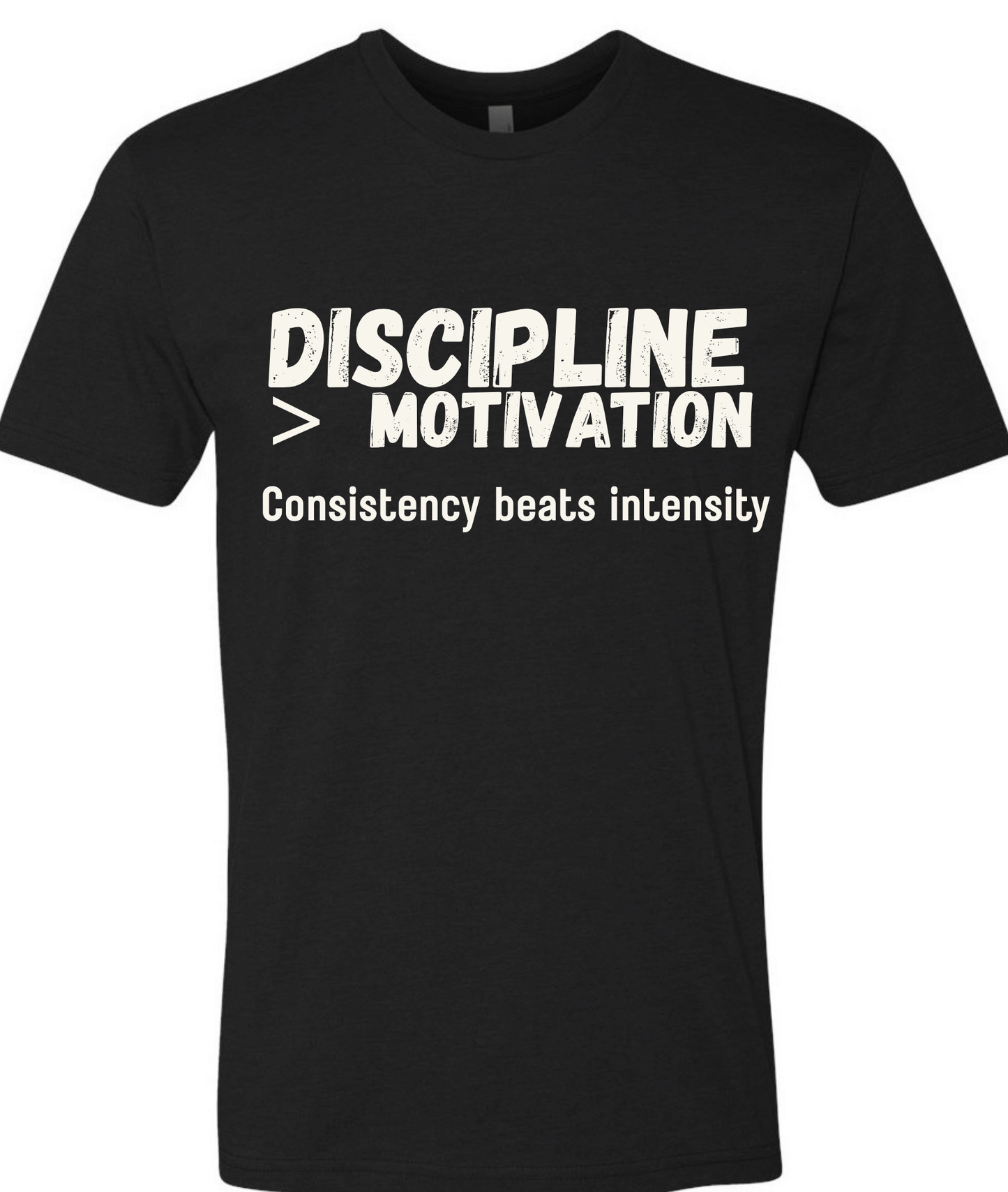 DISCIPLINE > MOTIVATION Tee | Unisex CVC Premium Blend - NevarLand Outpost