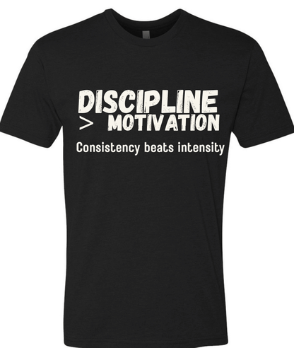 DISCIPLINE > MOTIVATION Tee | Unisex CVC Premium Blend - NevarLand Outpost
