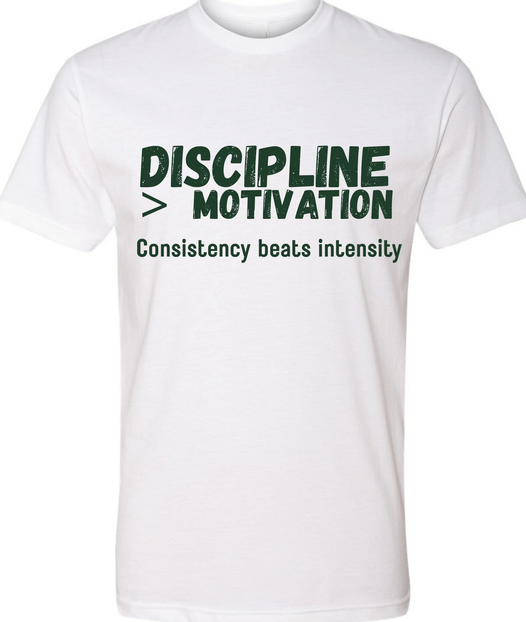 DISCIPLINE > MOTIVATION Tee | Unisex CVC Premium Blend - NevarLand Outpost