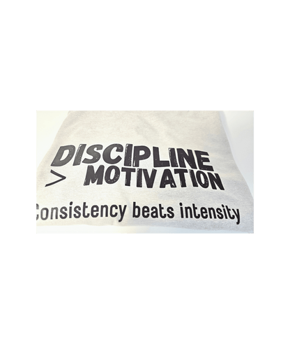 DISCIPLINE > MOTIVATION Tee | Unisex CVC Premium Blend - NevarLand Outpost