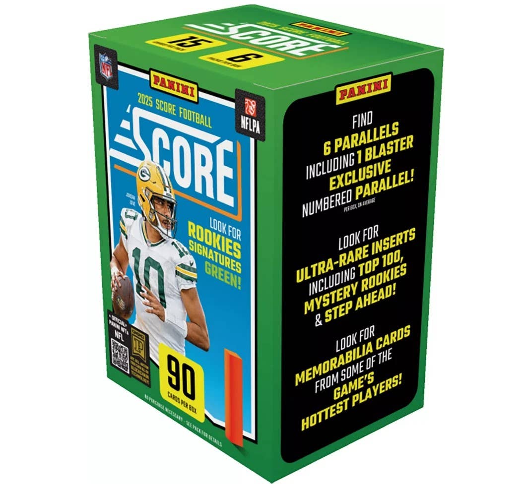 2025 Panini Score NFL Football Blaster Box (90 Cards) – Factory Sealed Sports Trading Cards