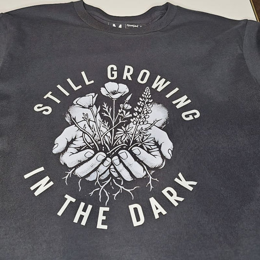 Still Growing in the Dark | Boxy Tee, 100% Cotton